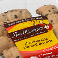Aunt Gussies Chocolate Chip Almond Biscotti  