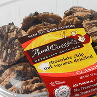 Aunt Gussies Chocolate Chip Nut Squares Drizzled  